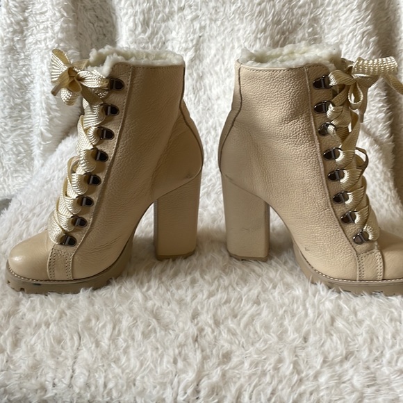 SCHUTZ Zhara winter white leather lace up boots - Picture 4 of 13